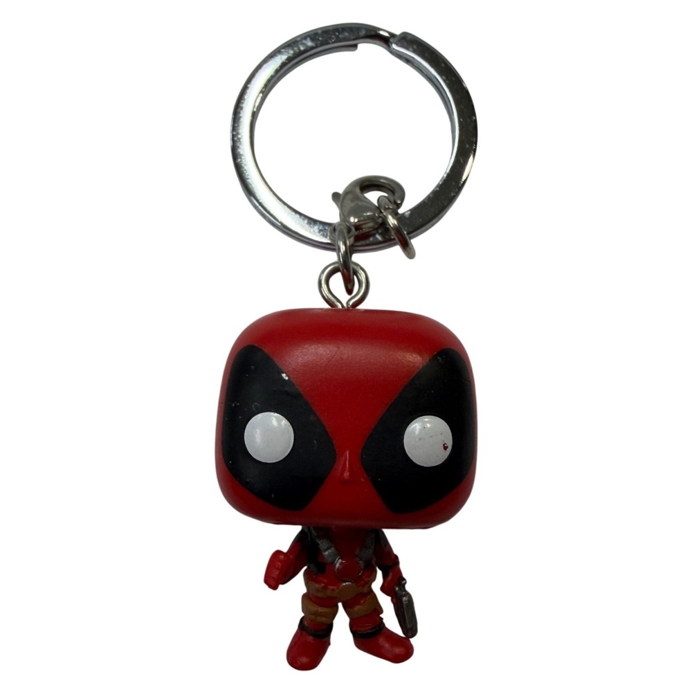 Funko Pop Pocket Keychain Marvel Deadpool Red Suit Vinyl Figure Key Ring